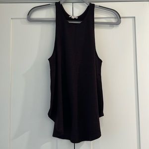 Wilfred Free race back tank top | small | burgundy/black